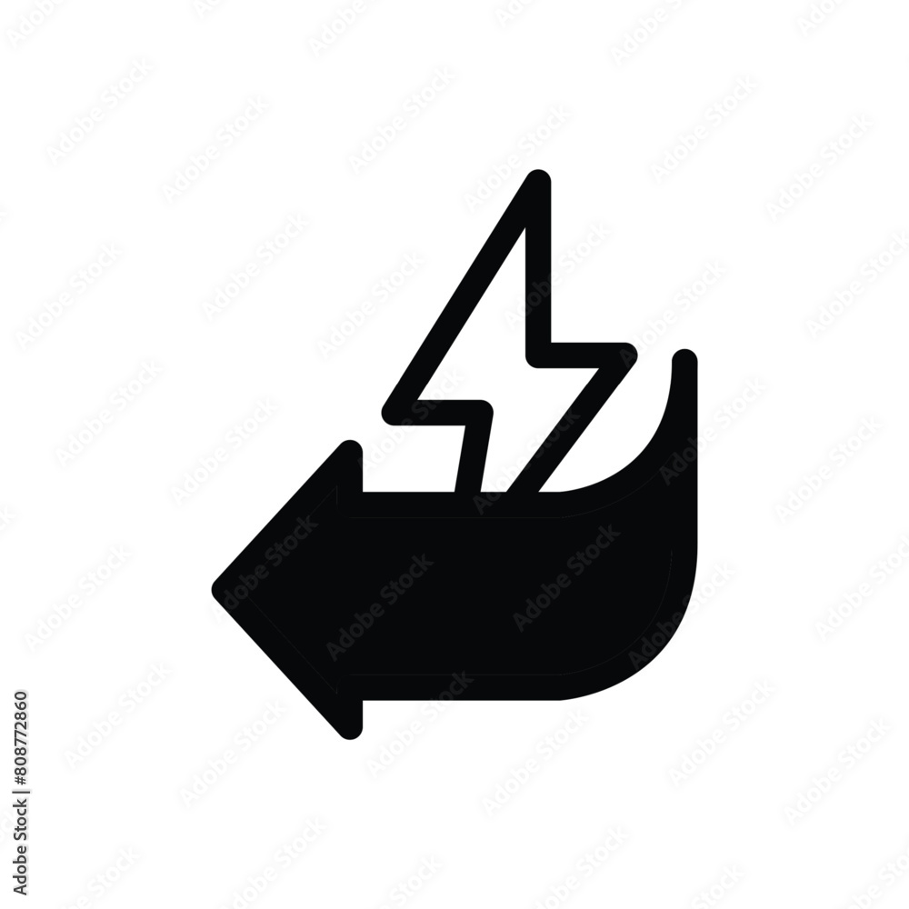Poster electricity restore, energy return solid icon vector design good for website and mobile app
