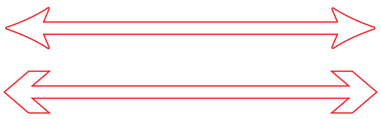 Obraz premium Long arrows icon set. Vector set of trendy long arrows left and right in flat style. Black arrows vector illustration. Icons isolated .Straight long right vector arrow icon. Replaceable vector design