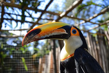 Obraz premium Colorful Toucan With Large Beak