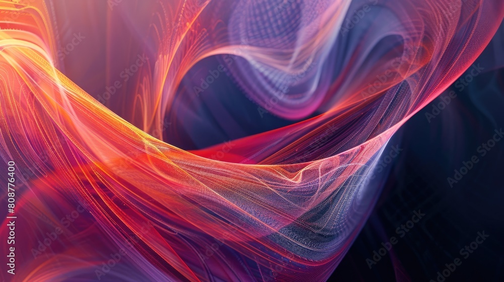 Poster colorful abstract background with flowing shapes. aig51a.