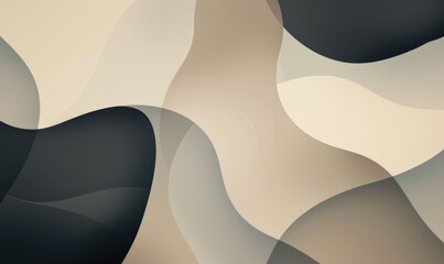 Art abstract minimalistic modern design beige and dark black colors