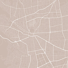 Irbid map, city in Jordan. Streetmap municipal area.