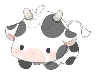 Obraz premium PNG Cow livestock cattle mammal.