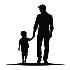 father with son download vector silhouette design logos