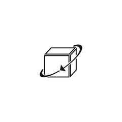 Free product return icon. Cargo box with arrows solid icon Free product return icon. Cargo box with arrows solid icon