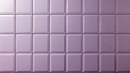   A close-up of a wall composed of squares and rectangles in purples and lilacs