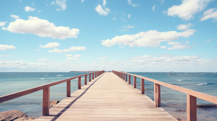 Ocean Views, Blue sky, Symmetry