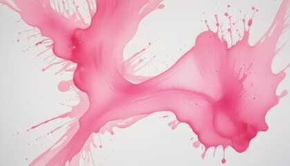 Abstract pink watercolor on white background. This is watercolor splash It is drawn by hand