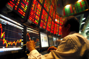 Fototapeta premium Stock Market, Exchange, Trading, Generative AI