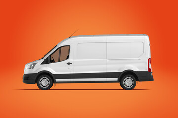 Panel Van Mockup: 3D Rendering on Isolated Background