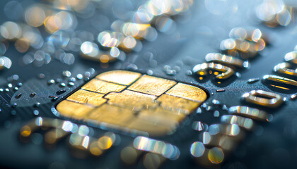 One credit card as background, macro view