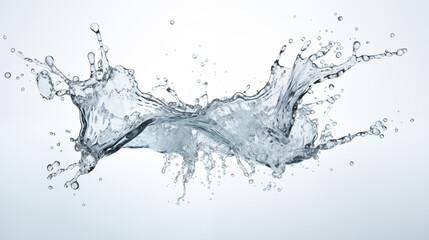 Obraz premium Water splash on white background.