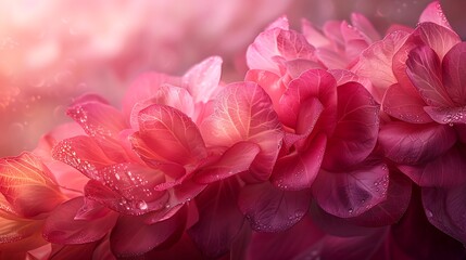 Obraz premium A serene image of velvet textures that simulate the softness of flower petals, in light and dark pink tones.