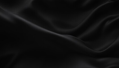 Obraz premium Black textures wallpaper. Abstract 4k background silk, smooth, waves pattern. Modern clean minimal backdrop design. Black and white high definition