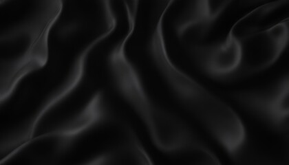 Fototapeta premium Black textures wallpaper. Abstract 4k background silk, smooth, waves pattern. Modern clean minimal backdrop design. Black and white high definition