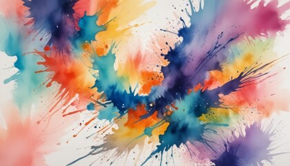 bright Abstract watercolor drawing on a paper