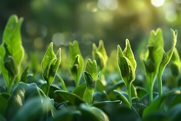 Obraz premium Genetically modified plants and DNA from biological scientists. The idea is to study plants and the environment for breeding on Mars.