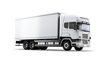 Truck Box Camion Mockup: 3D Rendering