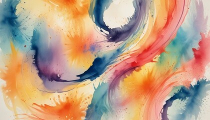 reduction bright Abstract watercolor drawing on a paper image