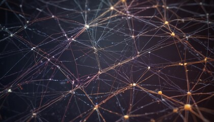 Fototapeta premium Structural connection of information. Data transfer in network connection. Abstract data background