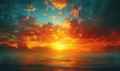 fire in the sky. beautiful, modern, gradient, blue-orange,  background  for websites.