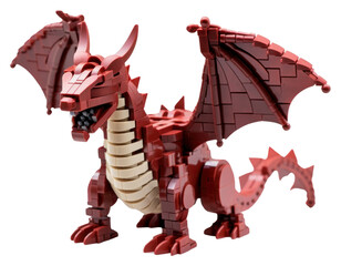 PNG Dragon bricks toy dinosaur animal representation.
