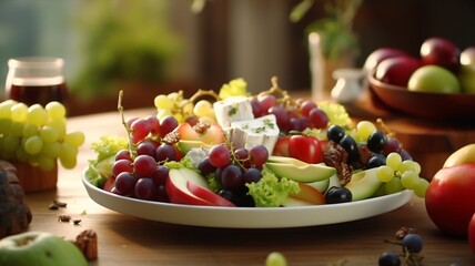 salad with olives and feta. generative ai