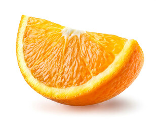 Orangen Wedge isoliert auf weißen Hintergrund, Freisteller