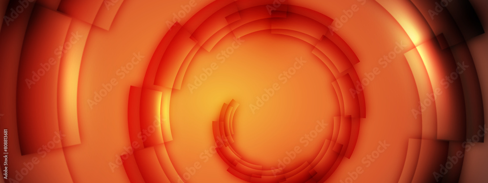 Sticker red glowing tech abstract concept round swirl background