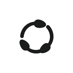 Letter O Spoon logo icon vector template eps