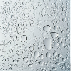 Realistic water droplets on the transparent window