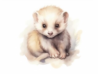 baby ferret dooking playfully