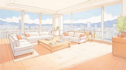 penthouse suite with panoramic views