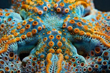 Obraz premium Close Up of Orange and White Octopus