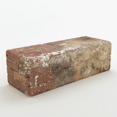 A brick wall with a white brick in the middle