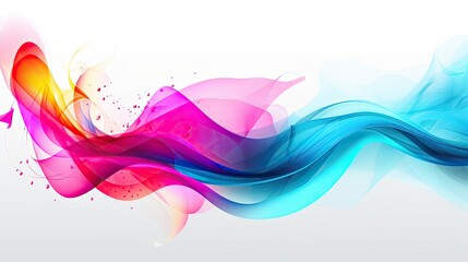 Abstract waves of vibrant colors pulsating and swirling