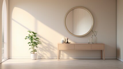 interior with mirror. generative ai
