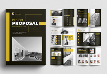Project Proposal Template Design Layout - obrazy, fototapety, plakaty