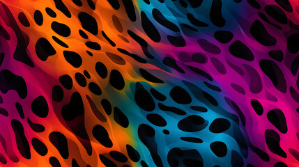 Obraz premium cheetah print spectral design pattern abstract graphic poster background