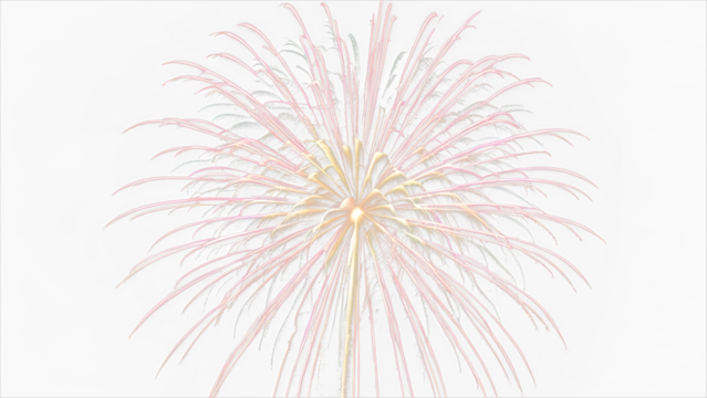 Fireworks isolated on white background
