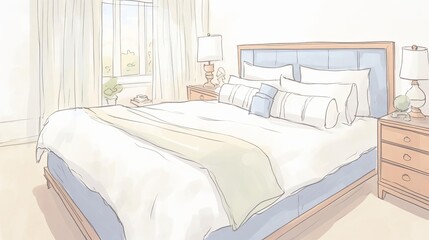 silk bedding in a master bedroom