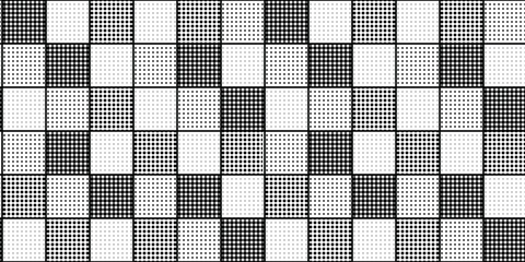 Halftone seamless pattern,black on white background . Vector illustration.