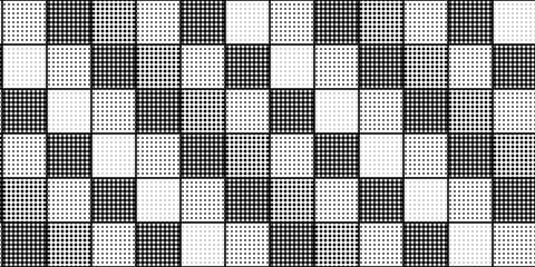 Halftone seamless pattern,black on white background . Vector illustration.