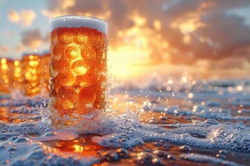 Global brew celebration, international beer day - commemorating the worldwide admiration for beer, embracing its diverse flavors and cultural significance in a unified toast.