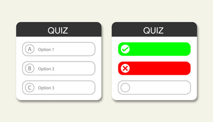 Quiz concept. Quiz guess social media sticker template icons. Faq mockup on isolated background.