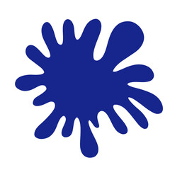 Obraz premium blue paint blot 