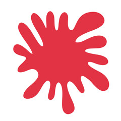red paint blot 