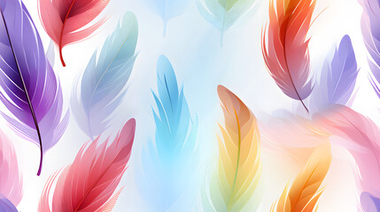 white clear distinct colorful feather pattern abstract graphic poster background