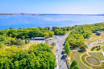 浜松市、浜名湖ガーデンパークからの眺め（弁天島方面）