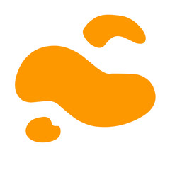 abstract blob of orange liquid